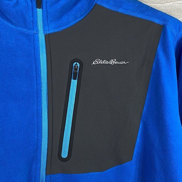 Eddie Bauer First Ascent Sweater Mens Large Blue Pullover 1/4 Zip Fleece Jacket - Picture 4 of 12
